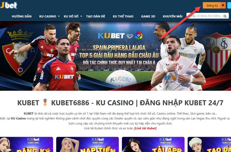 Đăng ký tài khoản nhận ngay khuyến mãi bất ngờ từ kubet6886