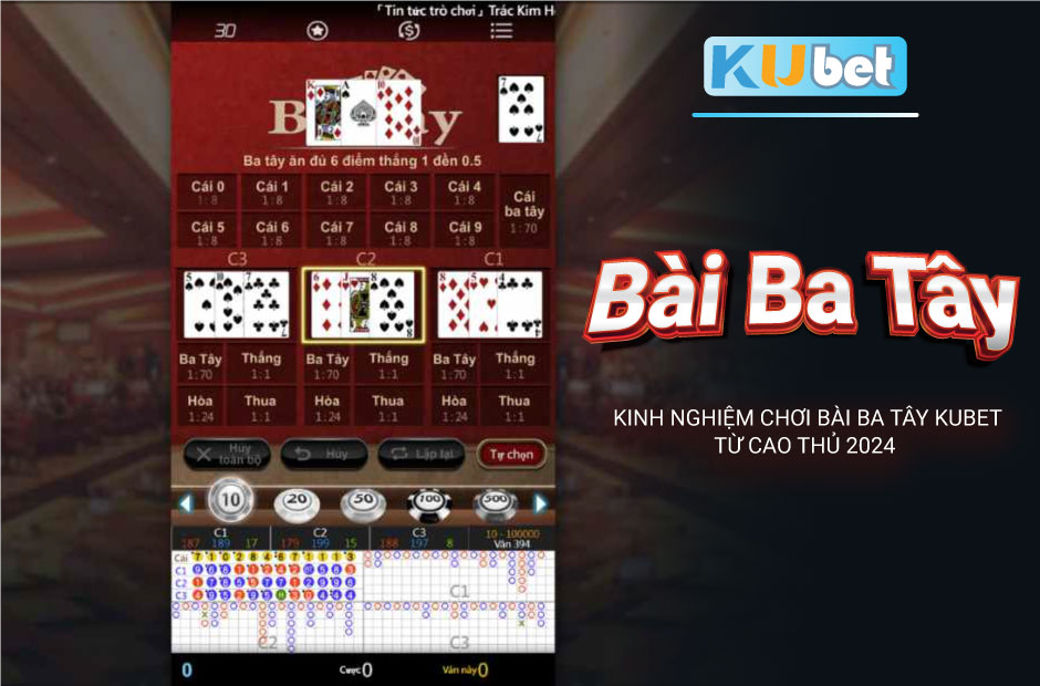 Kinh nghiệm chơi bài ba tây kubet từ cao thủ