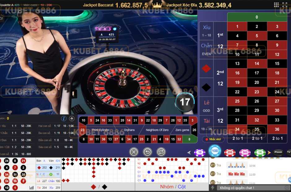 Roulette online tại nhà cái Kubet