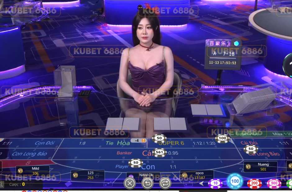 Baccarat được nhà cái kubet cung cấp với dàn dealer xinh đẹp