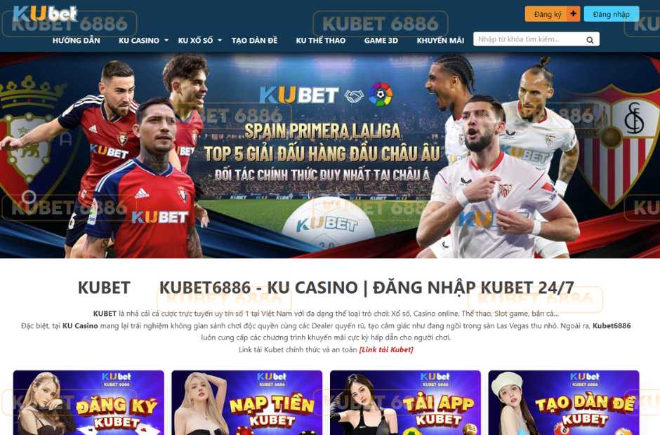 Nhà cái Kubet với tỉ lệ ăn rất cao